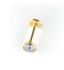 thumbnail 7  - 16G 18G Gold Tone Prism ThreadLess Jewelry Triple Helix Nose Earring Rings 6-8mm
