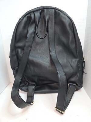 Steve Madden Logo Backpack Black Vegan Leather Good  display picture 2