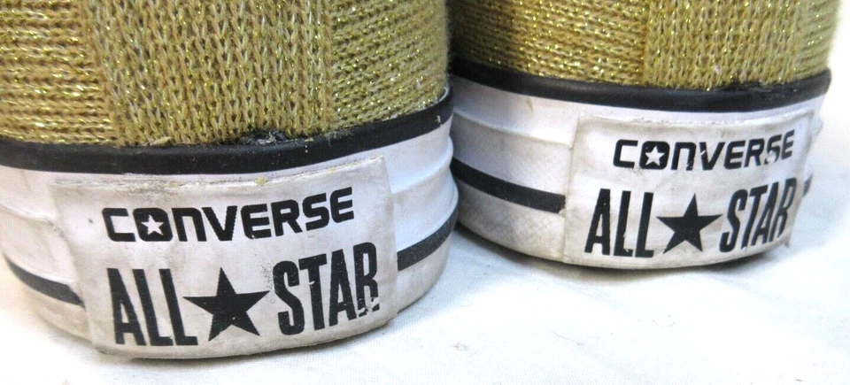 RARE~CONVERSE ALL STAR~GOLD MESH MATERIAL UPPER~SIZE 7.5 - Image 3 of 4