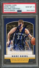 2012-13 Panini Basketball #110 Marc Gasol Signed Card AUTO 10 PSA Slabbed Grizzl