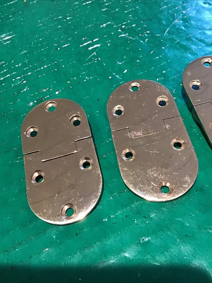 (3) Bandeja de mayordomo de latón macizo bisagras abatibles mesa de comedor escritorio bisagras de solapa plegables Foto 2 de 4