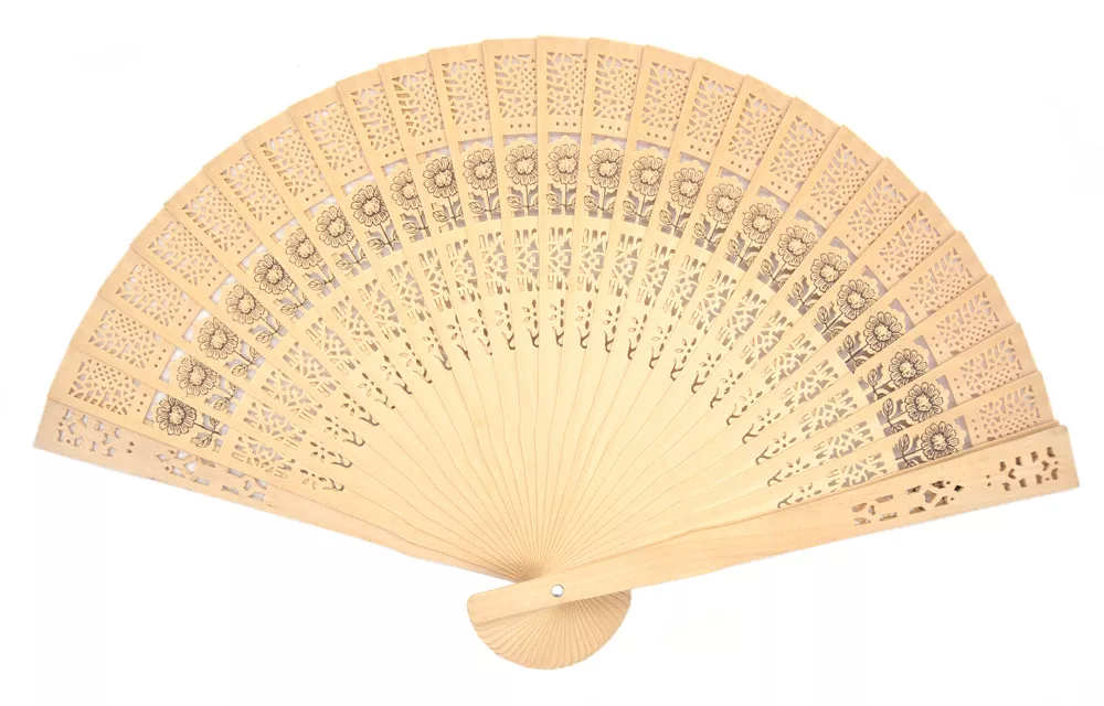 1 2 6 Pieces Vintage Spanish Folding Wood Hand Fans