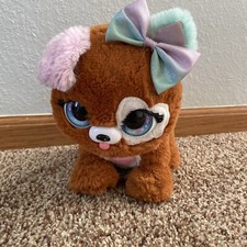 Present Pets Glitter Puppy Interactive Plush Dog Excellent  Working Cocoa