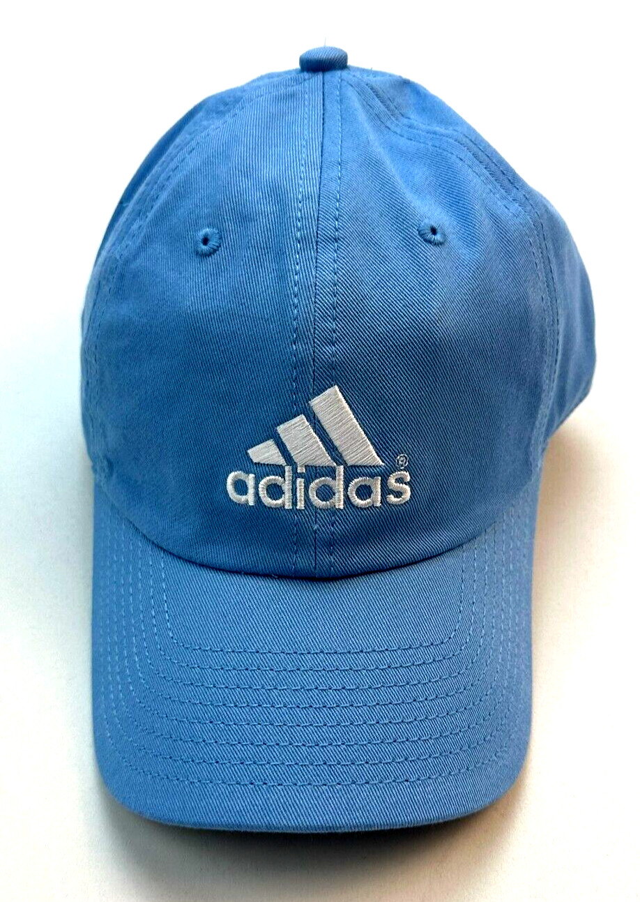 Adidas Бейсбольная тренировочная кепка Унисекс, хлопковая мужская женская светло-голубая / Белая Новая