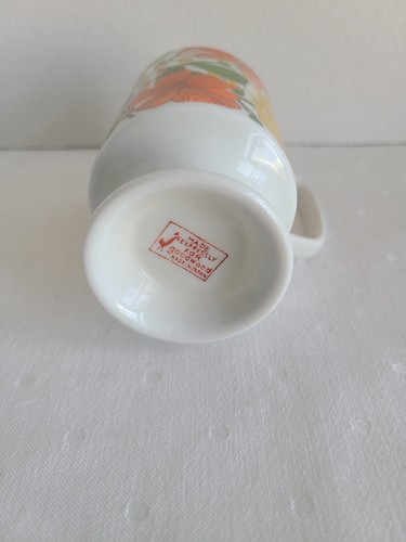 Tazza anni 70 GoodWood MCM made in Japan floreale arancio giallo verde arancione vintage - Foto 6 di 9