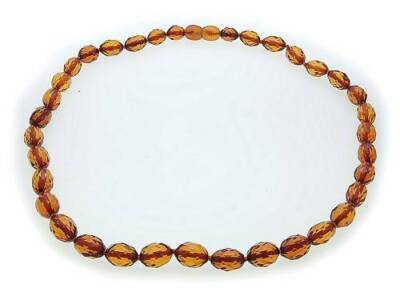 Collier Grand Format En Ambre Véritable Clair De La Mer Baltique - Pour Femmes - Argent 925