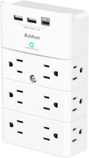 Multi Plug Outlet - Surge Protector Wall Mount 12 Outlet Extender USB USB-C Port