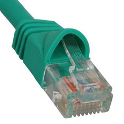 PATCH CORD, CAT 5e, MOLDED BOOT, 1' GN By ICC