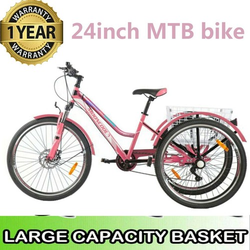 Triciclo Tre Ruote Mountain TRIKE SPORT MOUNTAIN BIKE BICI 7 velocità 26  POLLICI COPRIRUOTA per adulti | eBay