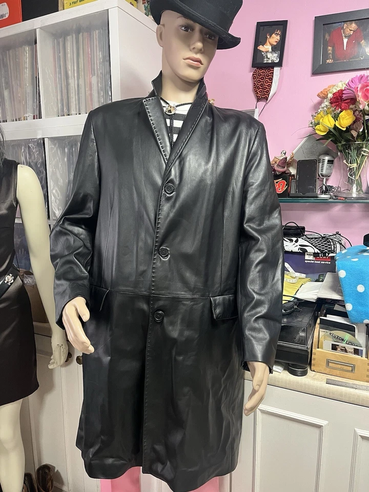 837/Shw2 мужской черный размер 40/L мягкой кожи Cerruti 3 кнопки Crombie стиль пальто - Изображение 2 из 4