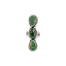 Sheila Becenti, Ring, Sonoran Gold Turquoise, Sterling Silver, Navajo, 6 1/2"