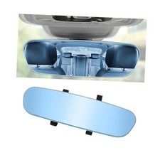 Car Rear View Mirror, 11.81 Inch Anti Glare Panoramic Convex Wide Angle Blue