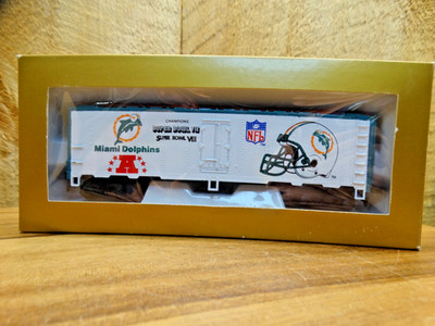 Mantua HO Scale 41' Miami Dolphins Super Bowl VII & VIII Champs Box Car