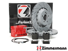 Zimmerman Rear Drilled Brake Discs Pads Wire Fits Bmw M2 M3 M4 F80 F82 F87 370m