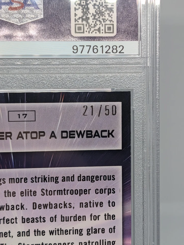 2022 Star Wars Galaxy Sandtrooper #17 Mojo Refractor /50 PSA MINT 9 - Image 3 of 3