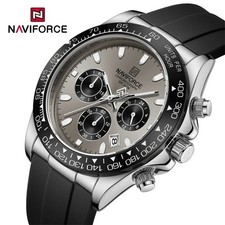 45MM NAVIFORCE Luxury Quartz Diver Watch Men Silicone Waterproof Luminous NEW
