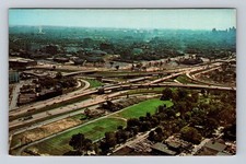 Detroit MI-Michigan, Edsel Ford Interchange, Freeway System, Vintage Postcard