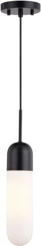Vaxcel Lighting P0421 5"W Suspension Mini Pendant - Black - Picture 1 of 10