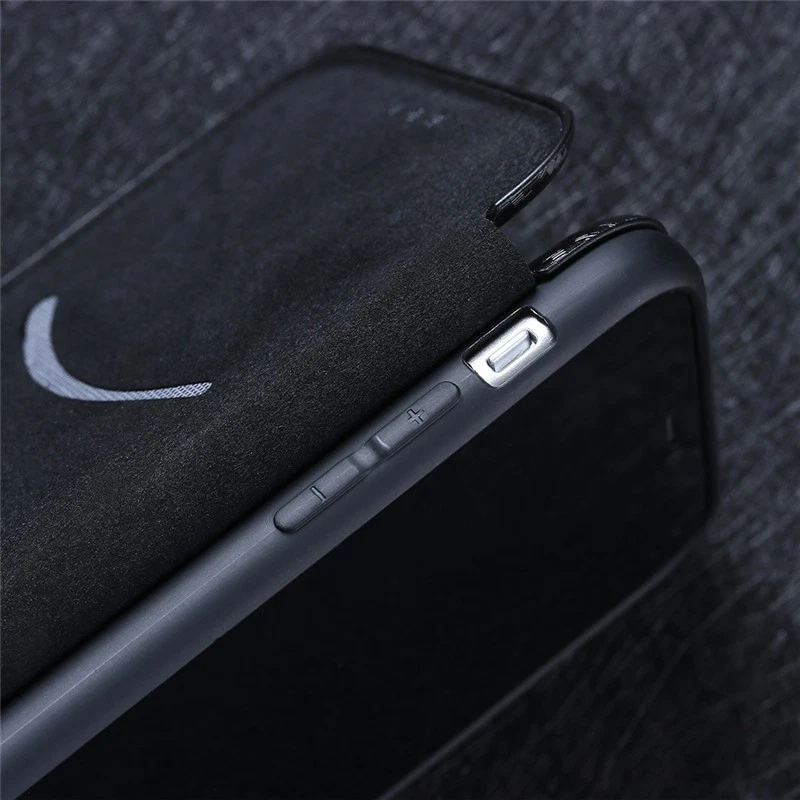 For iPhone 16e 16 15 14 13 12 11 Pro Max X Carbon Fiber Flip Leather Wallet Case - Picture 15 of 28