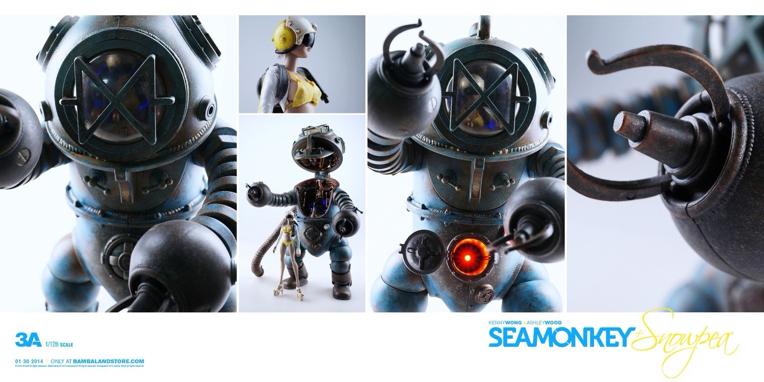 3A KENNY  WONG & ASHLEY WOOD SEAMONKEY & SNOWPEA Fig.Set Please Read Description