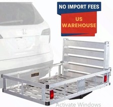 Elevate Outdoor Aluminum Cargo Carrier With Ramp 500 Lb Hitch Mount