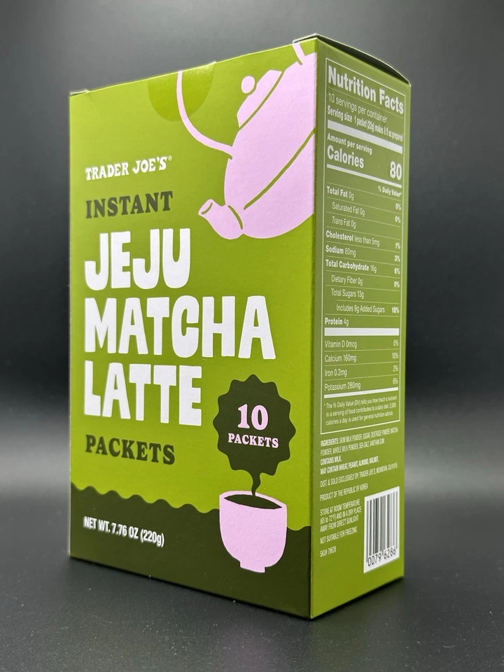 New! Trader Joe's Instant Jeju Matcha Latte Packets 7.76 oz - Image 3 of 4