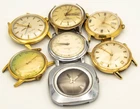 Vintage Timex Watch Lot of 7 For Parts Repair Dynabeat Electric Automatic Self-W