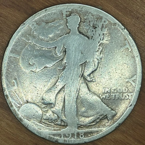 Photo of a 1918-P Walking Liberty Half Dollar from an eBay listing that sold on Jul 13, 2026