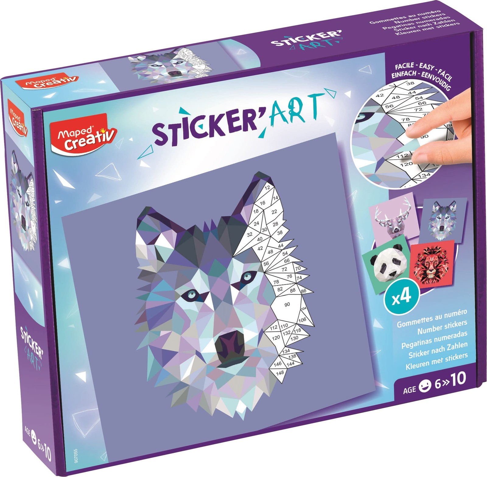 Наклейки Maped Creativ StickerArt с цифрами, 400 наклеек для создания рисунков