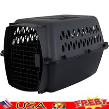 Durable Plastic Dog Crate Airline Approved Travel Carrier Easy Clean Portable US