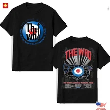 New Apparel The Who The Song Is Over Tour 2025 Map Showing Farewell T-Shirt