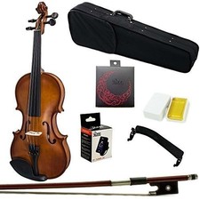 3/4 Size Student Violin Starter Kit with Bow, Case, Shoulder Rest Extra String