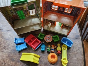 Sesame Street Play N' Carry School House - Rare Maison Vintage 1986 (État Parfait, Complet)