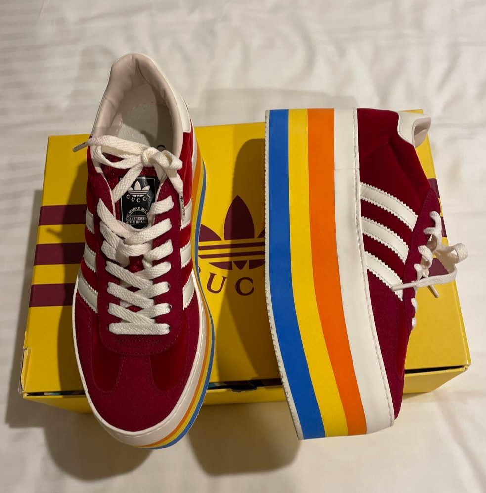 Size 8.5 - Gucci x Gazelle Red Velvet W for sale online | eBay