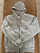 Men  s Air Jordan Full Zip Sweatshirt Size Medium Gray Long Sleeve