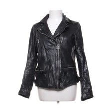Oakwood, Bikerjacke, Damen, Größe: M, Schwarz, Baumwolle/Polyester/Leder #KPE