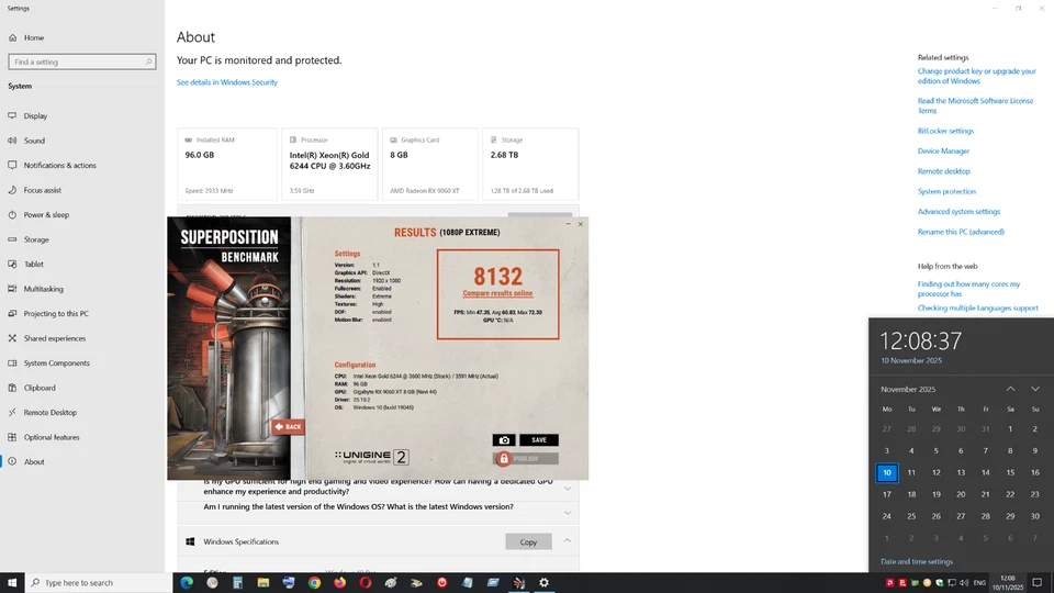 Gigabyte - AMD Radeon RX 9060 XT Gaming OC 8GB GDDR6 128bit PCIe 5.0 x16 - Image 4 of 4