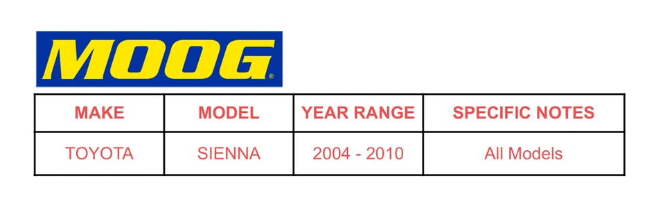 Brazos de control inferiores delanteros MOOG 2X con kit de rótulas para Sienna 2004 2005-2010 Foto 2 de 4