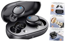 True Wireless Bluetooth 5.3 Earbuds, 48H Playtime,Light Weight Black