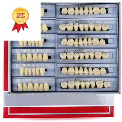 168 Pieces False Teeth Dental Complete Acrylic Resin Denture Teeth, 6 Sets... 