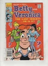 BETTY AND VERONICA #347 NM-, Dan DeCarlo cover & art, last issue, Archie 1987