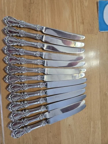 Reed & Barton Sterling Silver handles  butter knifes Set Of 13 9 Inch