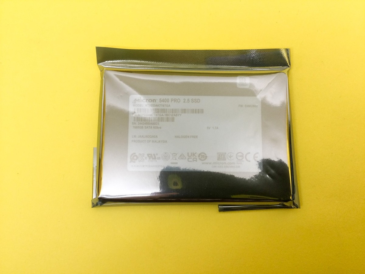 セレスタイト6.2kg－ｍｔ576 MTFDDAK7T6TGA MICRON 5400 PRO 7.68TB SATA 6Gb/s 2.5