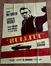 Original BULLITT - Steve McQueen R-2006 Movie Poster 1sh Film Ford Mustang noir