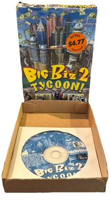 Big Biz 2 Tycoon! PC Small Box Windows XP 4 Head Studio 2003 RARE Game
