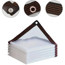 Thicken Transparent Waterproof Tarpaulin Garden Rainproof Clear Poly Tarp