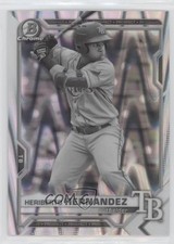 2021 Bowman Draft Black & White RayWave Refractor Heriberto Hernandez 08kw