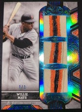 2025 Topps Tier One 1/1 willie mays Game used patch San Fransico Giants SSP