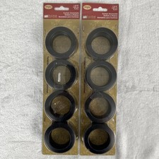 Wrights Curtain Grommets 1 9/16" Black, 2 Packs Of 8 pcs 16 Rings Template