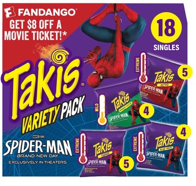 Takis Assorted Variety Pack Rolled Tortilla Chips, 18 18 Ounce (Pack of 1)